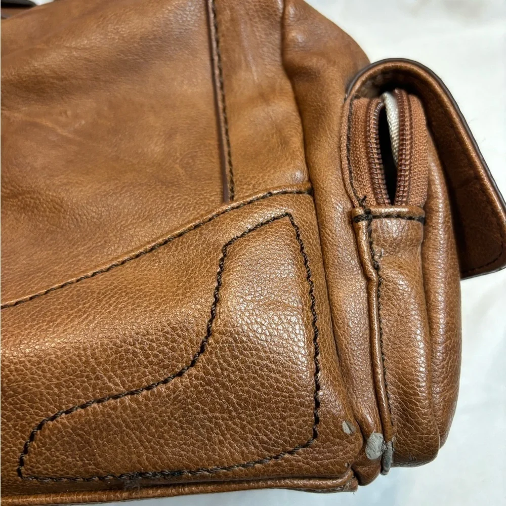 Clark tan satchel purse